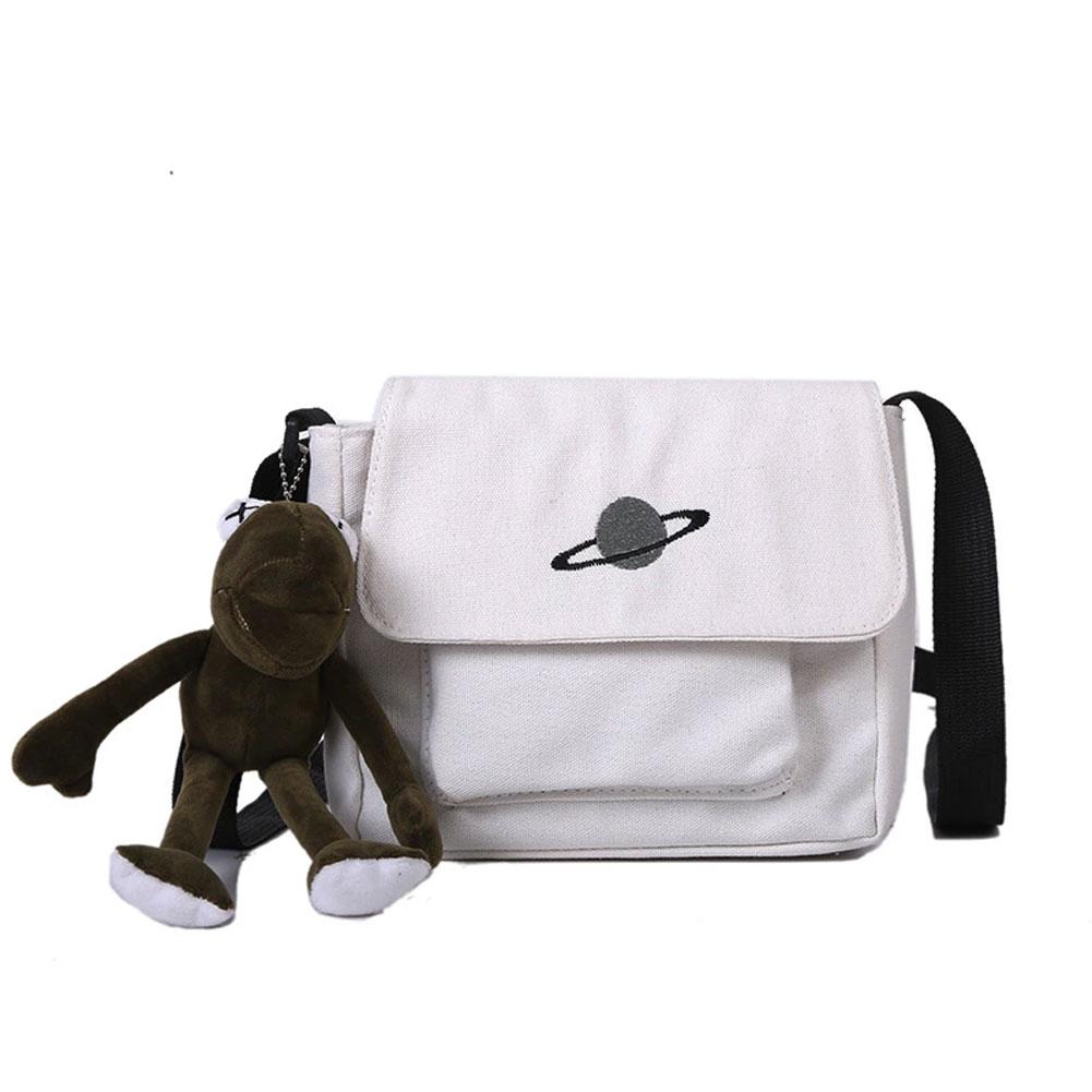 Мужская и женская холщовая сумка-мессенджер из Южной Кореи с вышитыми звездами, сумка-почтальон, сумка через плечо MIT