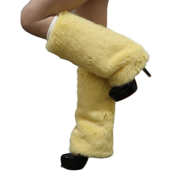 Leg Warmers Stretchy Coldproof Comfy Autumn Winter Women Warm Faux Fur Boot Stockings Daily Wear