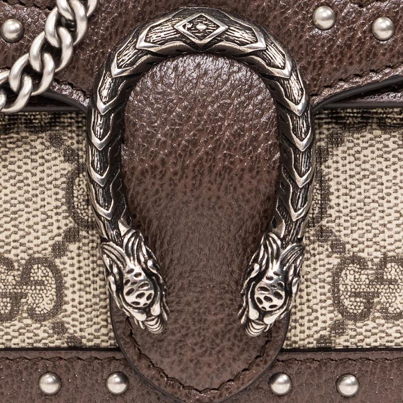 Gucci Dionysus Chain Wallet GG Supreme Studded 476432-UAABB-8367