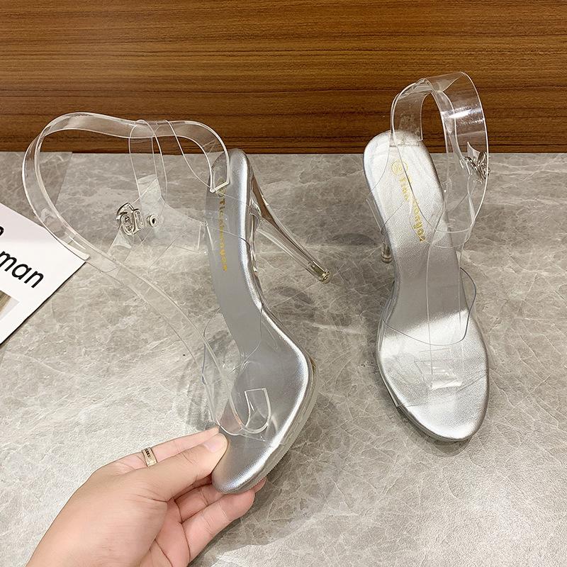 Модные женские туфли на одинарном каблуке с прозрачной подошвой и острым носком, сандалии для подиума, свадебные подружки невесты