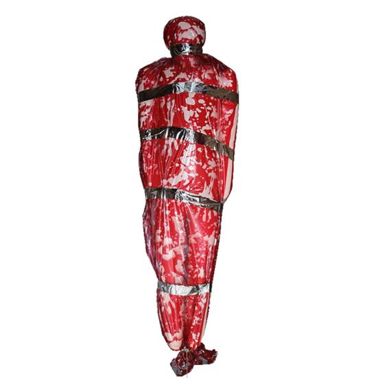 60-дюймовый подвесной труп, реквизит мертвой жертвы, страшный поддельный труп в мешке, надувной подвесной мертвец для Хэллоуина, декор дома с привидениями для помещений и улицы