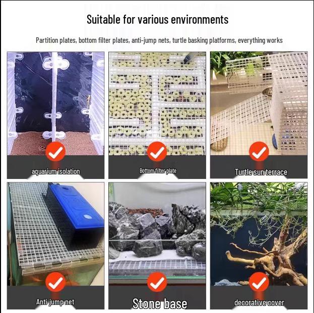 Сетчатая крышка для аквариума и платформа для баскинга черепах с нижней фильтрующей пластиной
