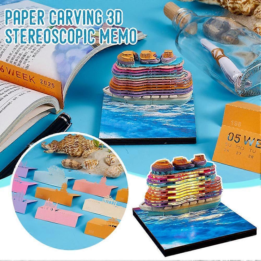 Cruise 3D Sticky Notes 2025 Weekly Calendar Sticky Notes