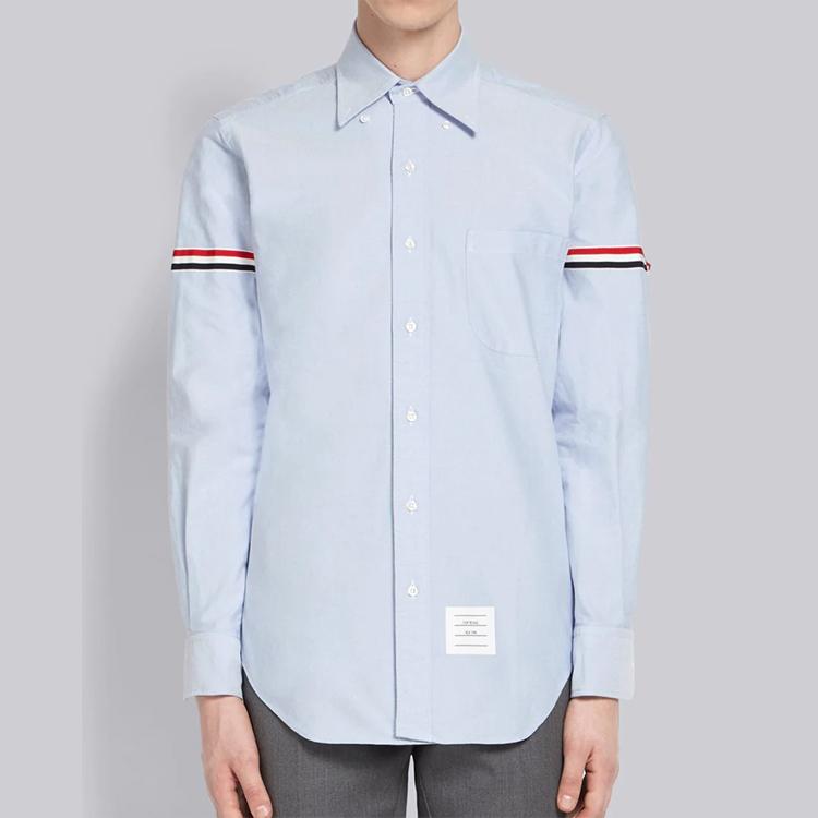 THOM BROWNE Long Sleeved Grosgrain Armband Shirt MWL150E-00139-480