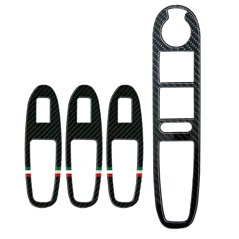 Панель управления двери, окна, декоративная рамка, красные наклейки из углеродного волокна, автомобильные наклейки для интерьера Alfa Romeo 159 2004-2011 гг.