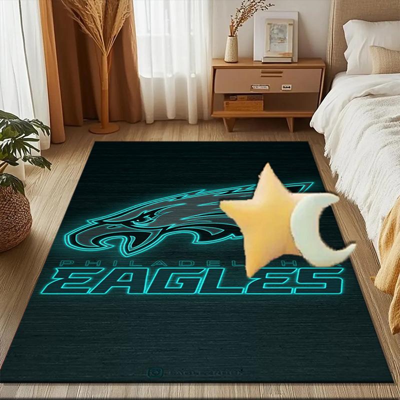 Philadelphia Eagles Rug Game Carpet, Floor Mat for Bedroom Living Room Entryway Rug, Home Decor Idea Gift for Christmas birthday
