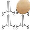4pc Plate Display Stand Picture Easel Metal Plate Stands Holder Display Pictures Frame Photo Decorative Plate Dish Tabletop Arts