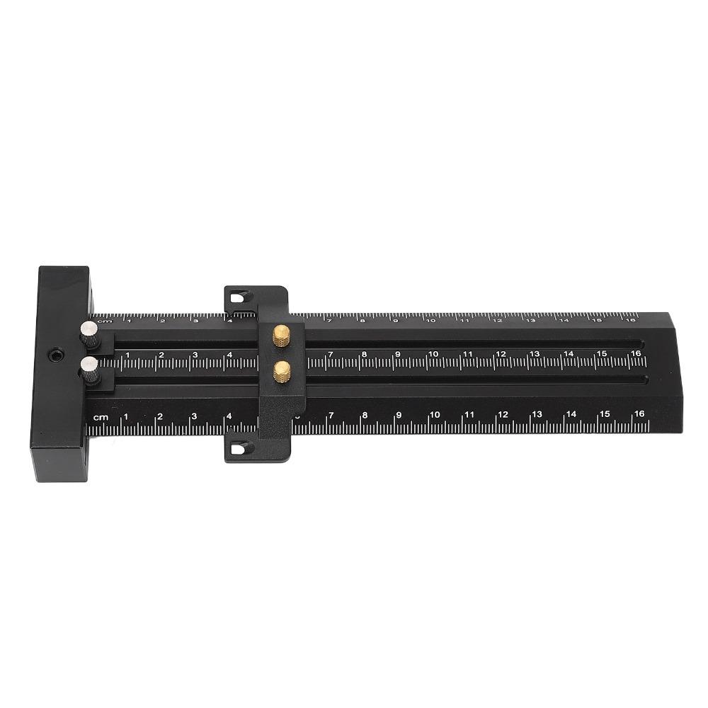 16cm Length T Square Ruler Double Needle Woodworking Scriber Measurement Tool For Carpenter