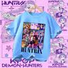 Летняя детская одежда Kpop Охотники на демонов Футболка с коротким рукавом Kpop Охотники на демонов Тигр Харадзюку