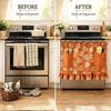 Pastoral Style Oven Skirt Curtain with Pocket Tie Top Stove Cover Hidden Curtain  Open Vanity