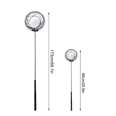 Сачок из нержавеющей стали Сачки для ловли бабочек Карманный сачок для рыбы Удочки для сачка Телескопическая удочка Головка сачка Поставка рыболовных снастей