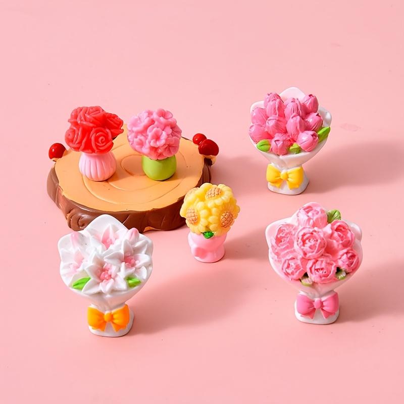 6 шт. DIY Мини-цветочная композиция, Миниатюрное рукоделие для концентрации и релаксации, Декор для настольной вазы, Подарки на День матери