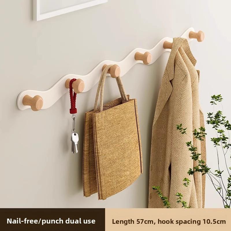 Крючок на дверь Настенная вешалка для одежды без пробивки Крючок для одежды Входная дверь Настенный крючок для пальто и шляп Крючок-рейка для спальни