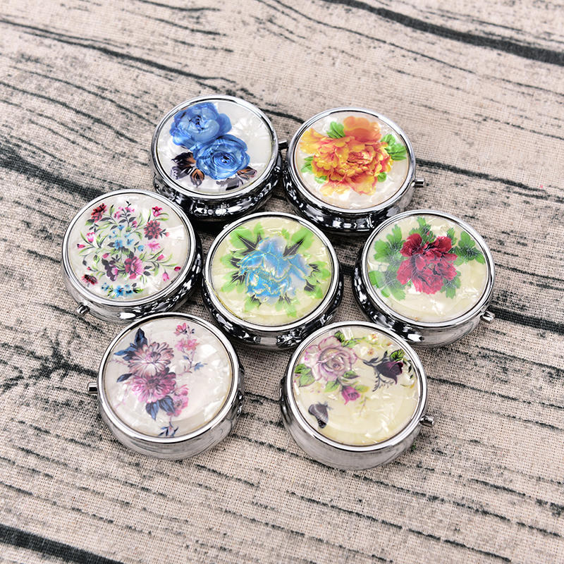 Металлический складной футляр для таблеток, органайзер для лекарств, коробка для таблеток, контейнер для хранения косметики