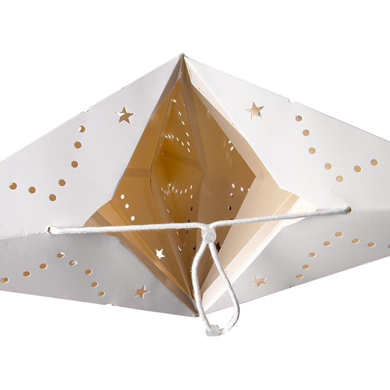 Hollow Out Paper Star Hanging Pendant Eid Mubarak Home Decoration Led Star Light Paper Lantern Ramadan Eid Al Adha Kareem Decor