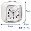 Casio Будильник Настольные часы Аналоговые Маленькие Светлые Белые Простые TQ-157-7BJF