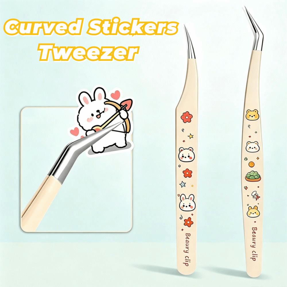 Curved Tip Curved Stickers Tweezers Journal Scrapbooking Tweezers DIY Craft Beading