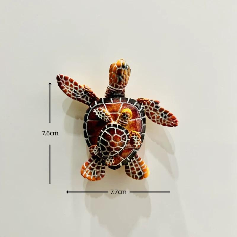 France Tahiti Marine Animals Resin Fridge Magnet Stickers Travel Souvenir Gift Landscape Refrigerator Magnet Home Kitchen Decor