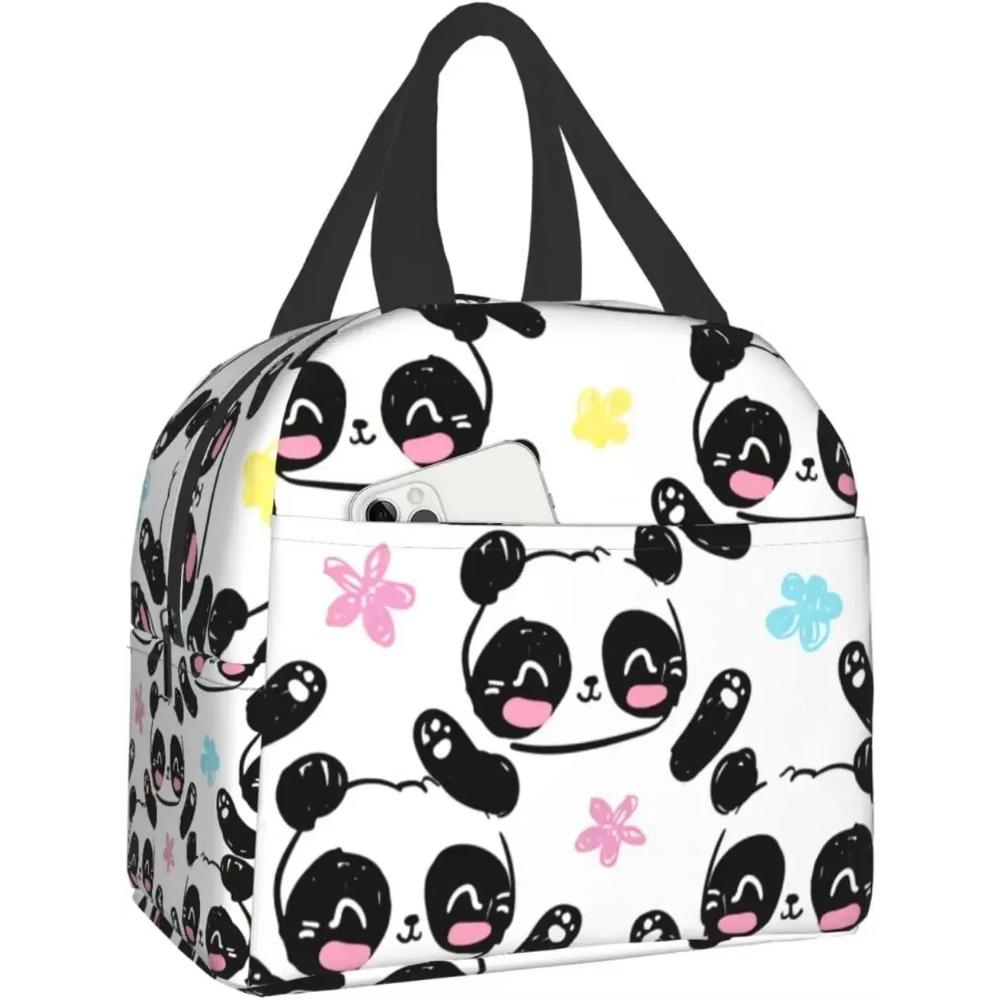 Сумка для обеда Panda Girl Panda Boy для женщин, девочек, детей, термосумка для пикника, термосумка для школы, работы, путешествий