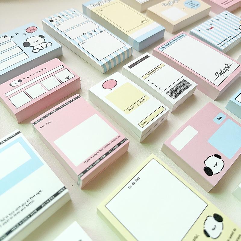 100 Sheets/pc Cartoon Memo Pad Sticky Note To Do List Check List Planner Notepad for Staff Students Stationery Journaling