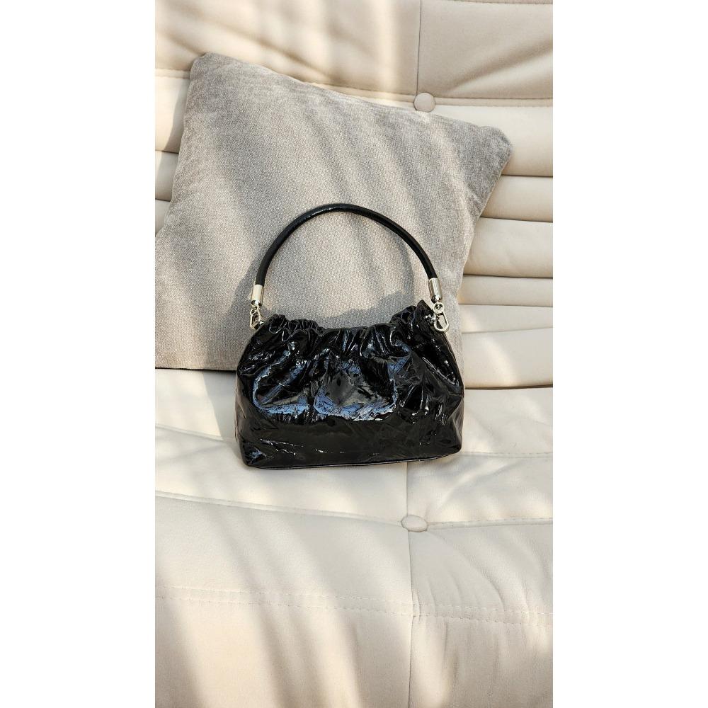 Minority Design Korean Version Cloud Shoulder Bag Women's 2025 New Style Underarm Strap Bag 100% Linen Leather Lining Small Bag