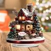 2D Acrylic Christmas Ornament Artwork Display Piece Desk Tabletop Figure