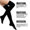 1 Pair Compression Stockings Women Men Thigh High Closed Toe 20-30 MmHg Graduated Support Compression Socks