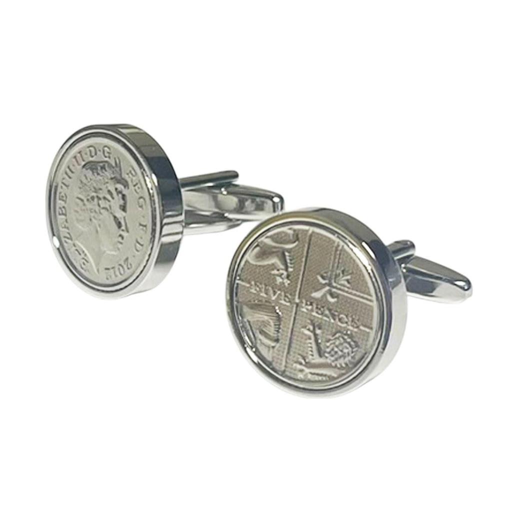 Мастерская запонок Камакура, британские запонки в форме монеты достоинством 5 пенсов cf289