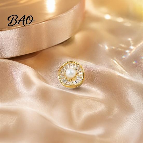 Secure Magnetic Pin Faux Pearl Button Pin, No Sew Safety Anti Exposure Buttons for Scarf Shirts Sweater, Reusable Clothing Decorative Brooch
