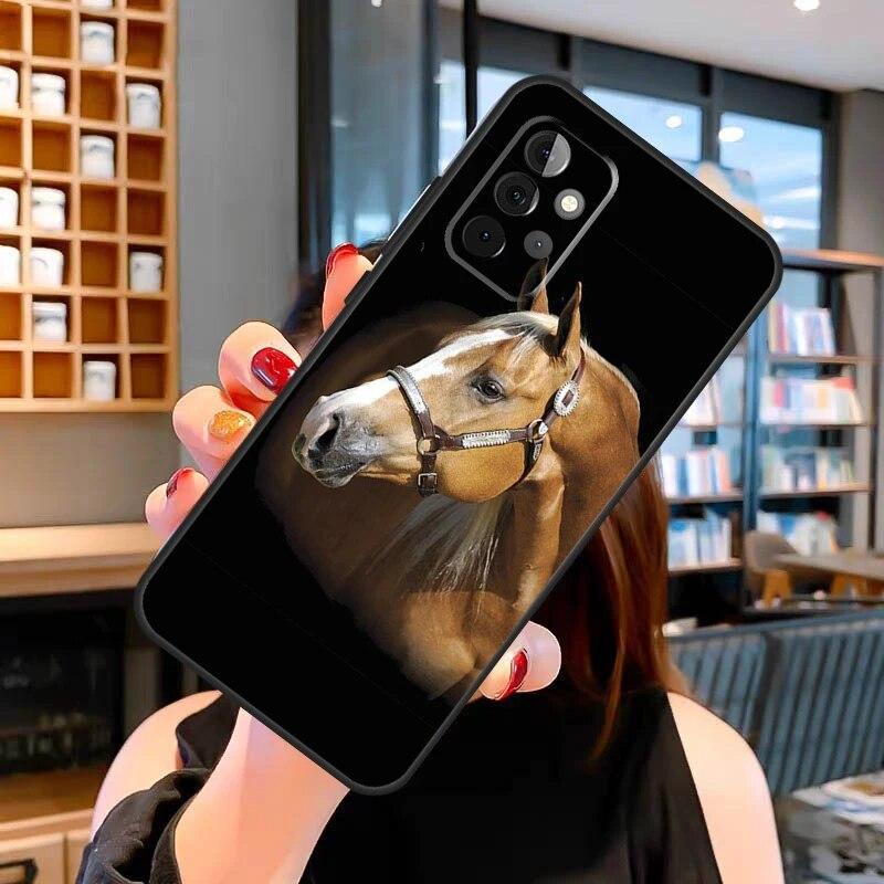 Чехол для телефона с лошадью для iPhone Samsung Galaxy Redmi Xiaomi Oppo OnePlus Note SA 7 8 9 10 11 12 13 14 20 21 22 23 53 54 Pro Max Plus Ultra TPU Soft