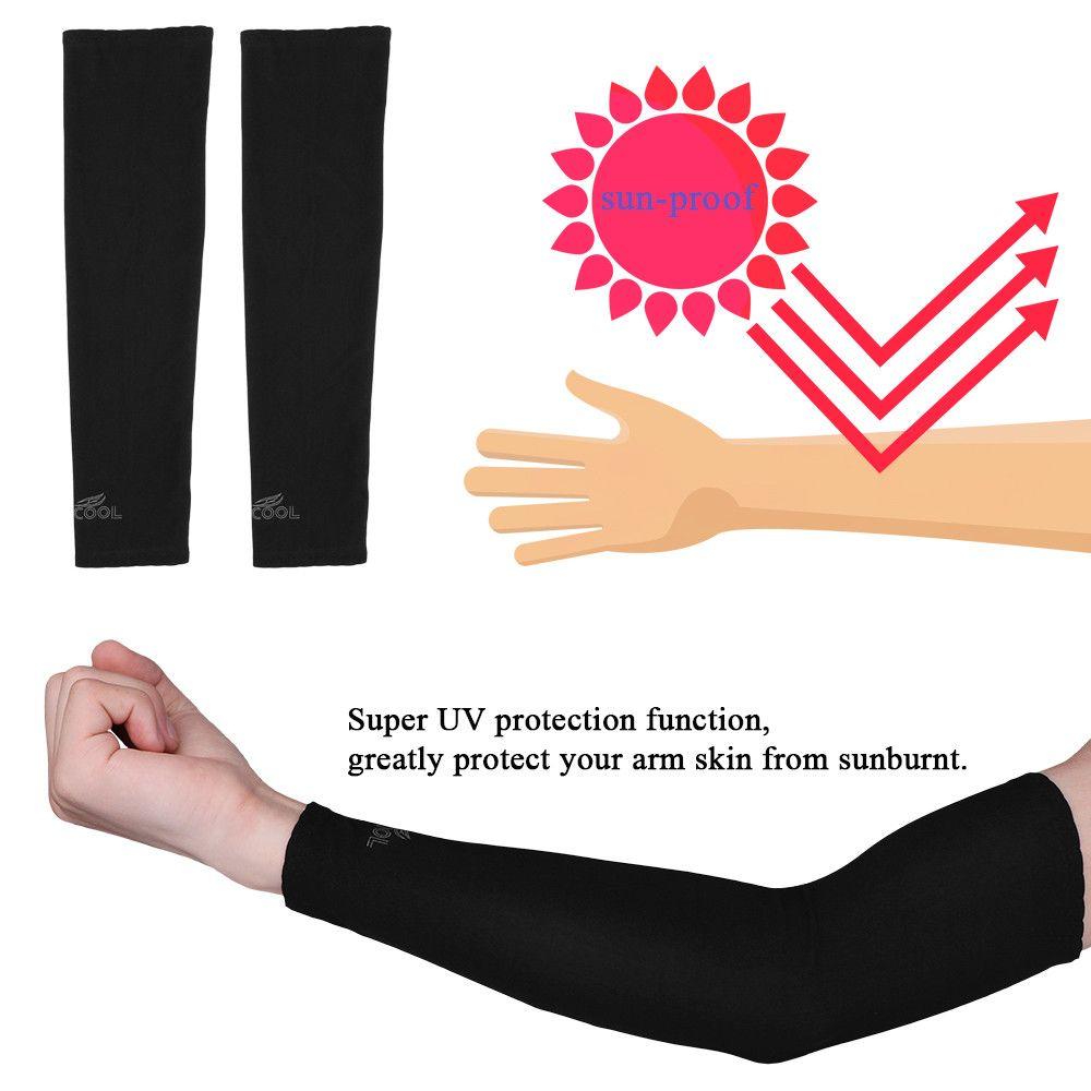 1Pair Summer Athletic Basketball Cooling Arm Sleeves Sport Sun UV Protection Cover