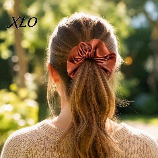 Minimalist Hair Scrunchies for Gifts Satin Scrunchies, High Elasticity Ties Women Girls, Non Slip Band, Elegant Styling Solid Color Ponytail