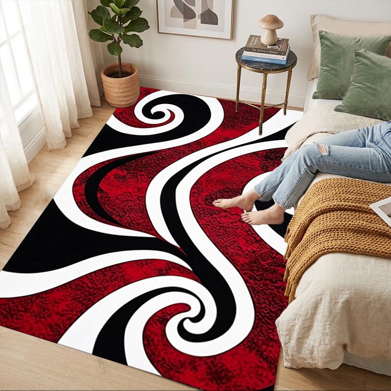 Swirl Living Room Nonslip Area Rug Soft Carpet For Bedroom Game Playroom Sofa Office Home Decor Doormat Christmas Gift C9261965