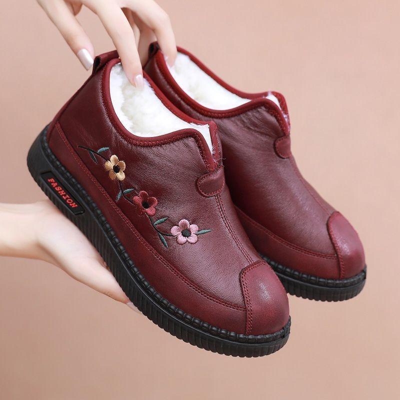 Женские зимние ботинки-мокасины, домашняя обувь из нечеткого плюша из искусственного меха, зимняя теплая Нескользящая обувь из пены с эффектом памяти, для дома и улицы