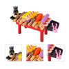 28pcs Kids Barbecue Grill Playset Clamp Tray Foods Simulation Kitchen Role Play BBQ Grill Toys
