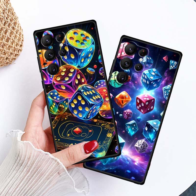 Креативный дизайн игральных карт Чехол для телефона Для Samsung Galaxy S26 S25 S24 S23 S22 S21 S20 Ultra Plus FE 5G Черный Мягкий ТПУ
