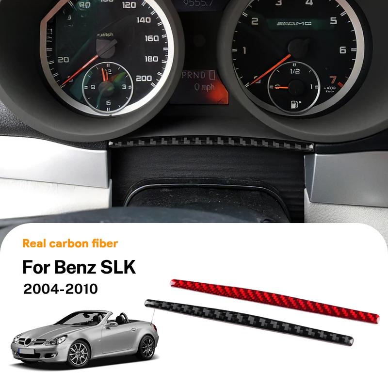 Real Soft Carbon Fiber Trim Sticker For Mercedes Benz SLK R171 2004 2005 2006 2007 2008 2009 2010 Speedometer Frame Accessories.