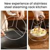 Пароварка из нержавеющей стали 304, паровая решетка, штабелируемая конструкция, для овощей, пельменей, морепродуктов, мяса, универсальная кулинарная решетка