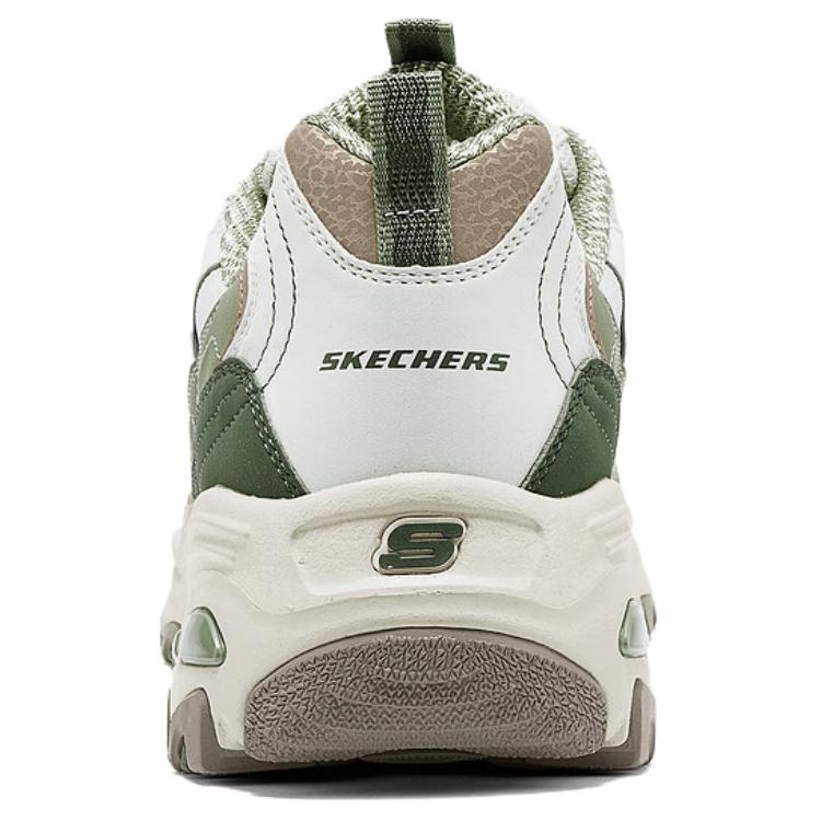 Skechers DLites 1.0 Модные Удобные Прочные Низкие Папины Кроссовки Женские Кроссовки Белые Зеленые 150555-LTGR