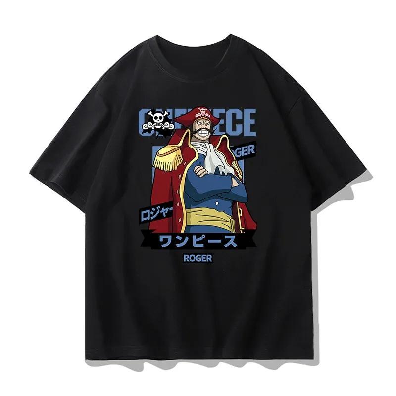 Графическая футболка One Piece Луффи Эйс Аниме Футболка Унисекс Летняя Мода Оверсайз Уличный Повседневный Y2K Топы Уличная Одежда 2026