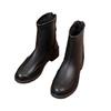 Autumn and Winter British Style Retro Boots Women's Shoes Padded Short Boots Versatile Thick Bottom Elastic Skinny Boots