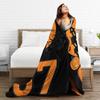 Haunted by 67 Funny Halloween Flannel Blanket  Warm Soft Throw Blanket for Couch Bed Decorative Print Bedspread Sofa Bed Cover
