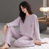 Пижама женская осенне-зимняя тонкий велюр островной велюр теплая зимняя утолщенный коралловый велюр простая можно носить как домашнюю одежду