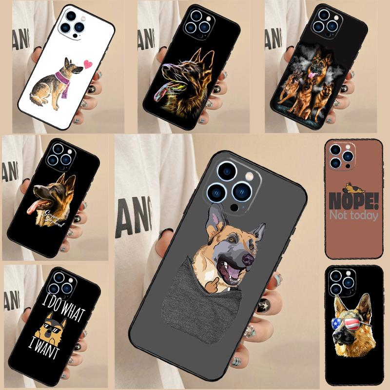 German Shepherd Dog Cartoon For Huawei Nova 11 9 10 SE Y70 Y60 Y90 Y61 Y91 Y73 Y72 12i 11i 8i P30 P40 Lite P60 Pro Case