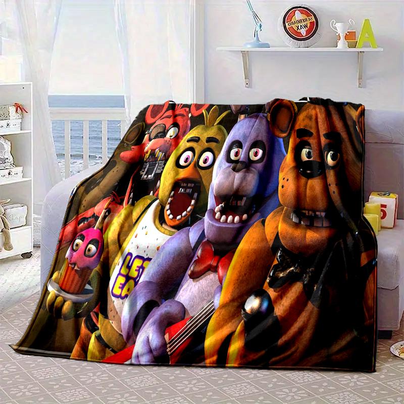 Five Nights At bears Horror Blanket Flannel Blanket for bed, sofa, Camping, Hiking, Picnic Essentials, gift for family Fan gifts