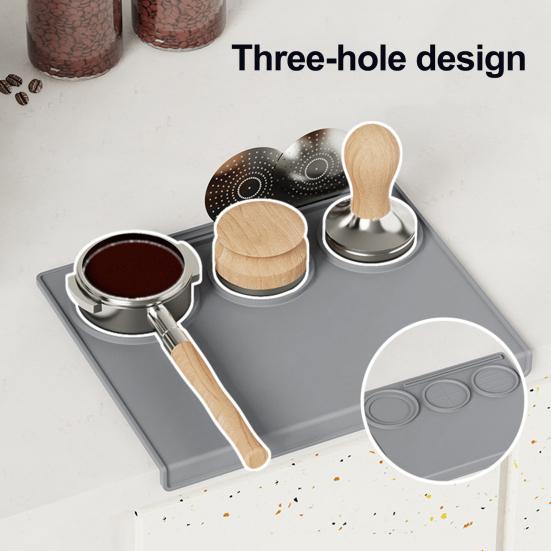 Коврик для темперирования эспрессо Нескользящий силиконовый коврик для темпера кофе Термостойкая подставка для темперирования бариста для столешницы эспрессо-машины