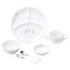 OGISO Peter Rabbit Dot Girls 4-Piece Reinforced Porcelain Dinnerware Set (Dishwasher and Microwave Safe)