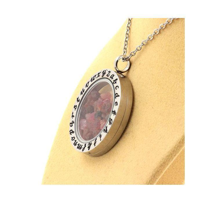 Pierres et Minéraux. Collier Tourmaline multicolore brut. Modèle Alphabet.