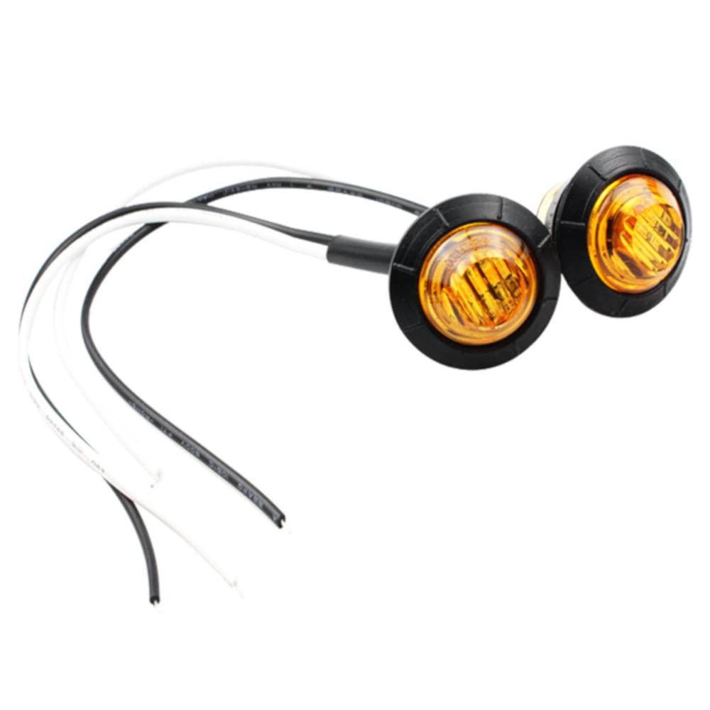 Beatus Встроенные боковые габаритные огни, Поворотники, Ручки для мотоцикла, Обтекатели, Грузовики, Автомобили, Водонепроницаемые, Безопасны в дождливую погоду, Комплект из 2 шт. (белый)