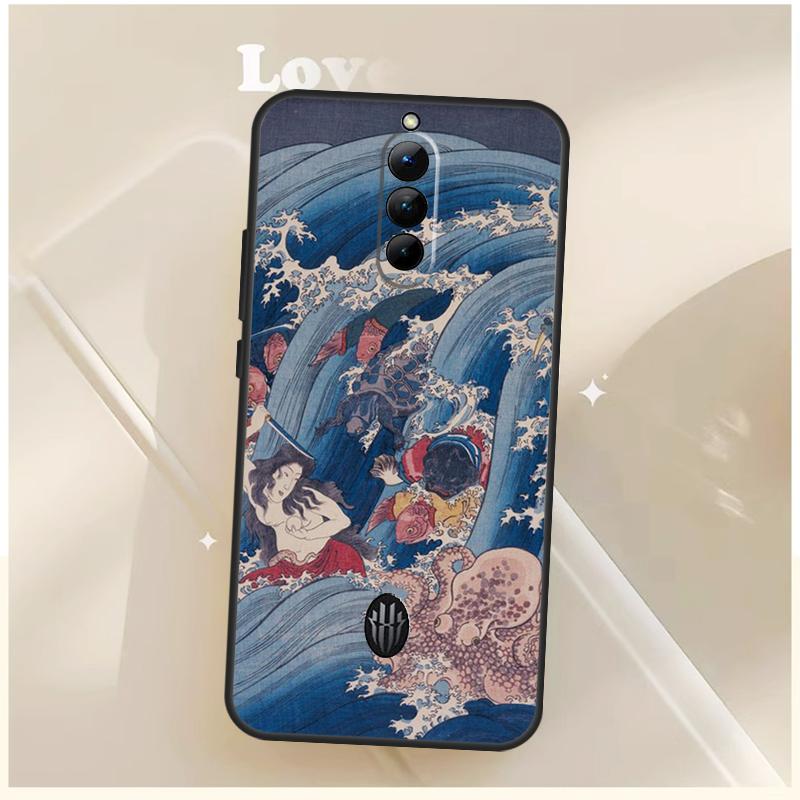 Японский паб Волна Аниме Арт Чехол Для ZTE Nubia Red Magic 10S 9S 8S 8 9 10 11 Pro Plus 6 7 7S 6S Для RedMagic 10 Air Чехол